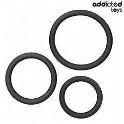ADDICTED TOYS SET DE ANILLOS SILICONA MODELO 2
