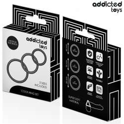 ADDICTED TOYS SET DE ANILLOS SILICONA MODELO 2