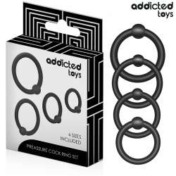 ADDICTED TOYS SET ANILLOS SILICONA DE PRESIaN