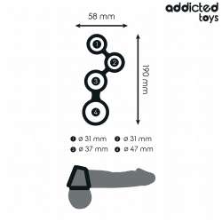 ADDICTED TOYS ANILLO PARA EL PENE CON DIVISORES PARA TESTaCULOS