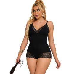 SUBBLIME TEDDY DETALLE ENCAJE FLORAL NEGRO S M