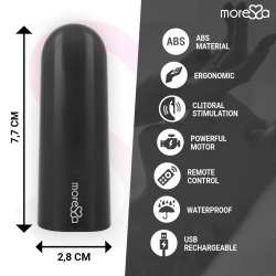 MORESSA NIX POTENTE VIBRADOR MULTI JUEGOS CONTROL REMOTO NEGRO