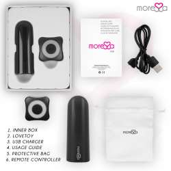 MORESSA NIX POTENTE VIBRADOR MULTI JUEGOS CONTROL REMOTO NEGRO