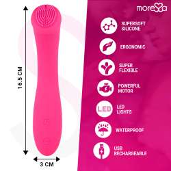 MORESSA CELSO MASAJEADOR DUO PUNTO G Y SUERO PELVICO PREMIUM SILICONE RECARGABLE