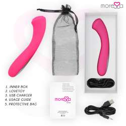 MORESSA CELSO MASAJEADOR DUO PUNTO G Y SUERO PELVICO PREMIUM SILICONE RECARGABLE