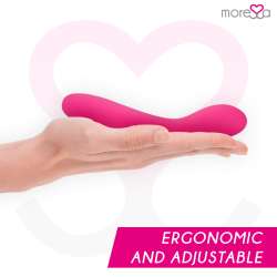 MORESSA DRUSO MASAJEADOR DUO PUNTO G Y SUERO PELVICO PREMIUM SILICONE RECARGABLE