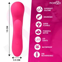 MORESSA JERRY CLIP VIBRADOR PUNTO G Y CLITORIS PREMIUM SILICONE RECARGABLE