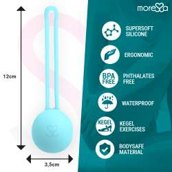 MORESSA OSIAN ONE ENTRENAMIENTO SUELO PELVICO 51gr PREMIUM SILICONA TURQUESA