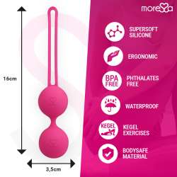 MORESSA OSIAN TWO ENTRENAMIENTO SUELO PELVICO 101gr PREMIUM SILICONA ROSA