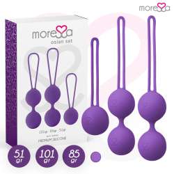 MORESSA OSIAN SET Osian One 51 Gr Osian Two 101 Gr Osian Three 85 gr PREMIUM SILICONA LILA