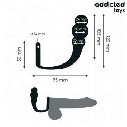 ADDICTED TOYS PLUG ANAL CON ANILLO SILICONA MODELO 1