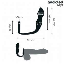 ADDICTED TOYS PLUG ANAL CON ANILLO SILICONA MODELO 2