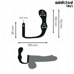 ADDICTED TOYS PLUG ANAL CON ANILLO SILICONA MODELO 3