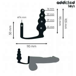 ADDICTED TOYS PLUG ANAL CON ANILLO SILICONA MODELO 5