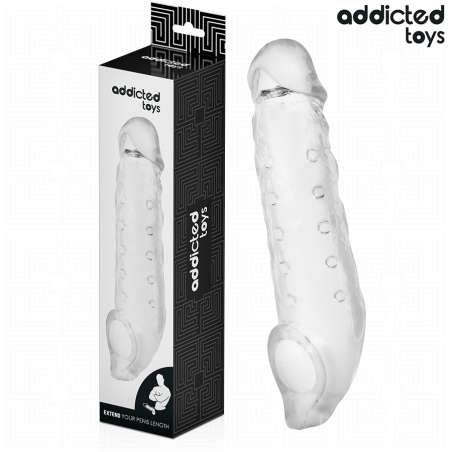 ADDICTED TOYS FUNDA PARA EL PENE TRANSPARENTE TALLA S 23 CM