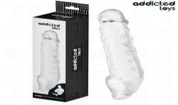 ADDICTED TOYS FUNDAS PARA EL PENE TRANSPARENTE TALLA M 27 CM