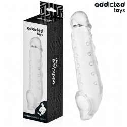 ADDICTED TOYS FUNDAS PARA EL PENE TRANSPARENTE TALLA M 27 CM