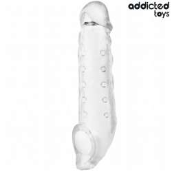 ADDICTED TOYS FUNDAS PARA EL PENE TRANSPARENTE TALLA M 27 CM