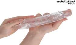 ADDICTED TOYS FUNDAS PARA EL PENE TRANSPARENTE TALLA M 27 CM