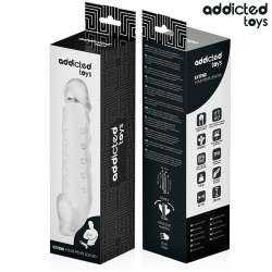 ADDICTED TOYS FUNDAS PARA EL PENE TRANSPARENTE TALLA M 27 CM