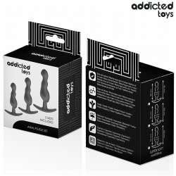 ADDICTED TOYS SET DE 3 PLUG ANAL SILICONA MODELO 1