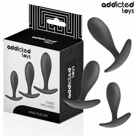 ADDICTED TOYS SET DE 3 PLUG ANAL SILICONA MODELO 2