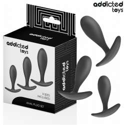 ADDICTED TOYS SET DE 3 PLUG ANAL SILICONA MODELO 2