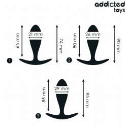 ADDICTED TOYS SET DE 3 PLUG ANAL SILICONA MODELO 2