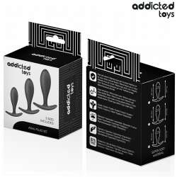 ADDICTED TOYS SET DE 3 PLUG ANAL SILICONA MODELO 2