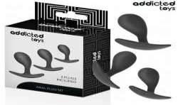 ADDICTED TOYS SET DE 3 PLUG ANAL SILICONA MODELO 3