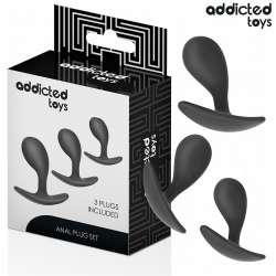 ADDICTED TOYS SET DE 3 PLUG ANAL SILICONA MODELO 3