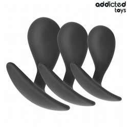 ADDICTED TOYS SET DE 3 PLUG ANAL SILICONA MODELO 3