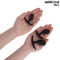 ADDICTED TOYS SET DE 3 PLUG ANAL SILICONA MODELO 3