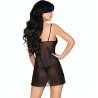 LIVCO CORSETTI FASHION LUISE 1710 BABYDOLL TANGA NEGRO S