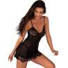LIVCO CORSETTI FASHION LUISE 1710 BABYDOLL TANGA NEGRO S