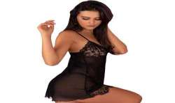 LIVCO CORSETTI FASHION LUISE 1710 BABYDOLL TANGA NEGRO S