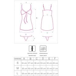 LIVCO CORSETTI FASHION LUISE 1710 BABYDOLL TANGA NEGRO S