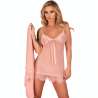 LIVCO CORSETTI FASHION HYEONA 1710 BABYDOLL TANGA ROSA S