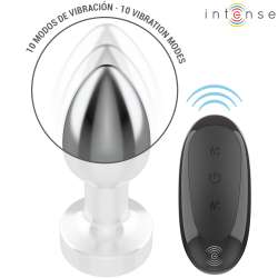 INTENSE PLUG ANAL 10 VIBRACIONES METAL CON CONTROL REMOTO S