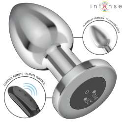 INTENSE PLUG ANAL 10 VIBRACIONES METAL CON CONTROL REMOTO L