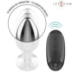 INTENSE PLUG ANAL 10 VIBRACIONES METAL CON CONTROL REMOTO L