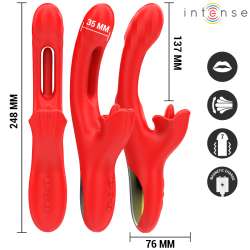 INTENSE JESSICA VIBRADOR MULTIFUNCIaN ESTIMULACIaN CLaTORIS 248 CM ROJO