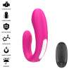 INTENSE JANET ESTIMULADOR Y VIBRADOR DUAL EN FORMA DE U CON CONTROL REMOTO ROSA