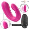 INTENSE JANET ESTIMULADOR Y VIBRADOR DUAL EN FORMA DE U CON CONTROL REMOTO ROSA