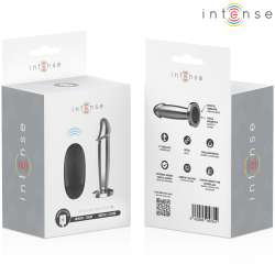 INTENSE PLUG ANAL 10 VIBRACIONES METAL EN FORMA DE DILDO CON CONTROL REMOTO S