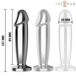 INTENSE PLUG ANAL 10 VIBRACIONES METAL EN FORMA DE DILDO CON CONTROL REMOTO M