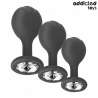 ADDICTED TOYS SET DE 3 PLUG SILICONA ANAL CON JOYA