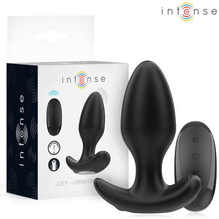 INTENSE JOEY PLUG ANAL 10 VIBRACIONES NEGRO CONTROL REMOTO