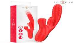 INTENSE KAROL VIBRADOR MULTIFUNCIaN EMPUJE ESTIMULACIaN ONDAS ESTIMULADORAS ROJO