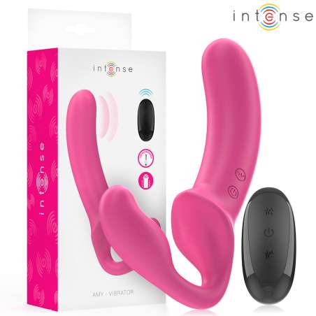 INTENSE AMY VIBRADOR DOBLE 20 CM ROSA CONTROL REMOTO